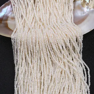 Fil de perles naturelles qualité AAA 2.5-3mm, petites perles d'eau douce,