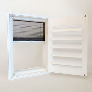 Persiana de Madera <span class=keywords><strong>con</strong></span> Mosquitera y Celosía de Panal, Doble Bloqueo de Luz, Antimosquitos - Product Image 2