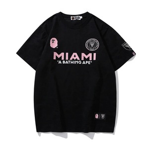 Vente en gros transfrontalière <span class=keywords><strong>Miami</strong></span> T-shirt homme à manches courtes en coton, col multicolore, camouflage, étiquette brodée 230g - Product Image 3