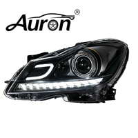 Ensemble de phares LED AURON pour Mercedes-Benz Classe C W204 (2011-2014) |   Feux de jour (DRL) style OE, nouvelle version 12V, blanc 6000K, 36W, 6000 lm
