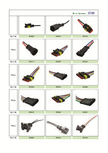 <span class=keywords><strong>2</strong></span> pin baum tyco stecker 282080-1 zu 282104-1 AMP gehäuse kabelbaum mit 18AWG gummi boot - Product Image 5