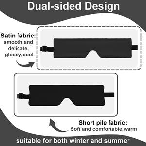 Masque de sommeil lesté personnalisé, doux, bloquant la lumière, pour le voyage, avec sangle réglable - Product Image 2