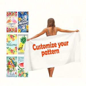 Toalla de Playa de Microfibra de Algodón de Secado Rápido y Antiarena de 75*150CM al por Mayor con Logotipo Personalizado - Product Image 1