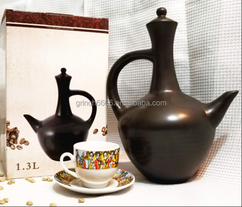 陶器エチオピアコーヒーポットJebenaセラミックコーヒーポット