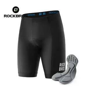 ROCKBROS celana dalam pendek bersepeda pria, pakaian dalam bersepeda celana pendek empuk Gel sepeda MTB Liner Anti selip grip kaki bersepeda celana ketat