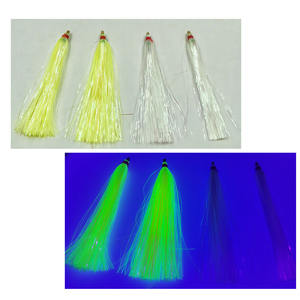 Alpha Fishing Bucktail Teasers Cheveux de cerf <span class=keywords><strong>Fluke</strong></span> Rig Lure Hook Tinsel Flasher Tube Slider Sea Bass <span class=keywords><strong>Fluke</strong></span> Fishing Lure - Product Image 4
