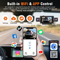 Caméra de tableau de bord HD1080p pour voiture, 4 objectifs, Wifi, 4 caméras, boîte noire de voiture, caméra avant et arrière, 4 canaux