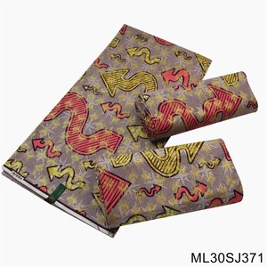 LIULANZHI Nouveaux Tissus Africains pour Femmes, 6 Yards, Tissus de Robe Imprimés <span class=keywords><strong>Cire</strong></span> Dorée 100% Coton ML30SJ366-ML30SJ375 - Product Image 5