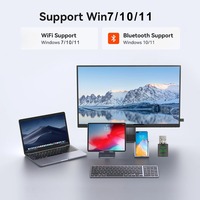 Adaptador USB WiFi 6 BT 2 en 1 para PC de Escritorio, AX900Mbps, Adaptador de Red Inalámbrica de Doble Banda 2.4G/5GHz, BT 5.4, para Windows 10/11