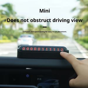 Perlengkapan mobil dekorasi sementara parkir ponsel bergerak plat nomor mobil kit Interior pelat nomor plastik - Product Image 3