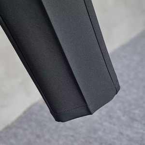 Nouveau <span class=keywords><strong>pantalon</strong></span> décontracté droit <span class=keywords><strong>pour</strong></span> homme, léger, extensible, fin, printemps, été, automne, longueur cheville personnalisable - Product Image 4