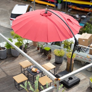 Al Aire Libre de aluminio de acero 2M 2,5 m Patio paraguas redondo voladizo jardín Base de Metal para Hotel centro comercial patio casa de campo - Product Image 4