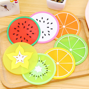 Promotion Cheap 3D Custom logo Rubber Silicone Mat Soft Pvc Rubber Cup Coasters for Drinks