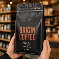 Sacs à Café en Papier Kraft à Usage Alimentaire avec Héliogravure, Qualité Industrielle, Finition Mate