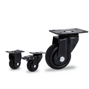 Industriële zwenkwielwagen met vlakke basis, 3-45 inch, stille, soepel rollende wielen, PP materiaal - Product Image 1
