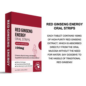 Vendita Calda Film Orale Anti-Età al Ginseng Rosso a Dissoluzione Istantanea Estratto di Ginseng Rosso Quercetina 95%+ Biodisponibilità Migliora l'Opacità - Product Image 1