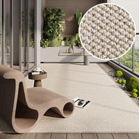 Tapis moderne haut de gamme imitation sisal 5 mm pour salon, antidérapant, résistant à l'usure, facile à nettoyer, résistant à la saleté, fabriqué à la machine