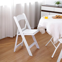 Chaises pliantes de jardin en résine blanche pour mariage, modèle Chiavari, Wimbledon, en plastique, vente en gros