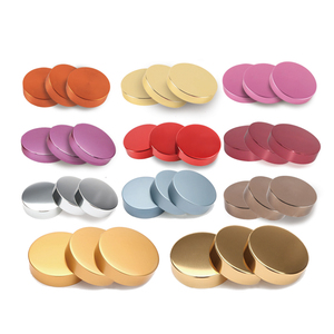 Capuchons à vis en aluminium or rose argenté pour pots cosmétiques, 38-400 45-400 53-400 63-400 70-400 89-400 Couvercle en métal - Product Image 1