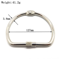EWANG Niquelado 5 Pulgadas Metal Hierro Plata Tornillo Bloqueo D Anillos en Forma