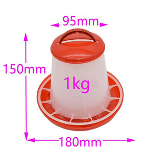 Kanatlı çiftlikleri için yeni kırmızı ve beyaz plastik otomatik tavuk besleyici çok kapasiteli besleyici - Product Image 5