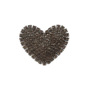 Metal tasarımcı Charm kalp tam DIY Rhinestone saç çiçek bezeme için Flatback düğmesi - Product Image 4