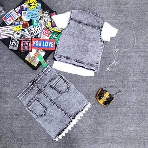 Ropa Infantil de Alta Calidad 2022, Faldas Vaqueras para Niñas, Conjunto de Ropa Infantil de Verano - Product Image 6