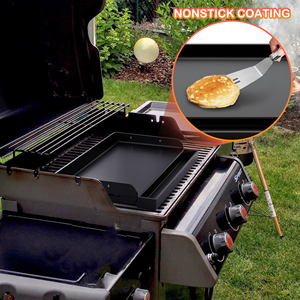 Plaque <span class=keywords><strong>de</strong></span> cuisson plate antiadhésive en gros avec poignées pour barbecue à gaz, <span class=keywords><strong>pièces</strong></span> <span class=keywords><strong>de</strong></span> <span class=keywords><strong>rechange</strong></span> pour grillades - Product Image 3