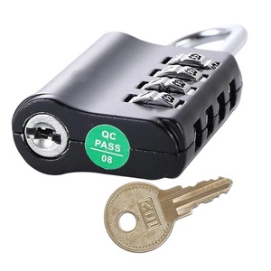 <span class=keywords><strong>Cadenas</strong></span> Haute Sécurité 609 à Combinaison 4 Chiffres avec Clé Maîtresse <span class=keywords><strong>pour</strong></span> Intérieur, Extérieur, Bagages et Casiers – Verrou de Protection - Product Image 2