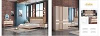 Armoire en bois massif de luxe italienne pour chambre à coucher, meubles pour appartement et hôtel