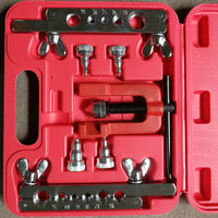 Kit d'outils de réparation pour systèmes de climatisation et de réfrigération HVAC, comprenant un ensemble de manomètres et un élargisseur de tuyaux pour R410A, R22, R134a