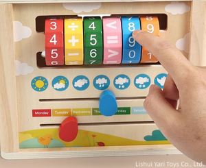 Cube d'activités pour tout-petits, premier cadeau, nouveau design, centre de jeu en bois, jouet Montessori multifonctionnel pour bébé de 1 à 2 ans - Product Image 6