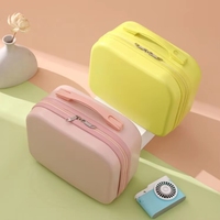 Mini Valise Trolley de Voyage pour Maquillage, Boîte de Rangement Rigide à Fermeture Éclair pour Cosmétiques, Sac et Étui Portable pour Femmes - Vente Chaude