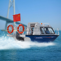 Top qualité 19ft/5.5m demi-cabine fermée bateau de pêche à grande vitesse Yacht de sport en aluminium avec certificat CE
