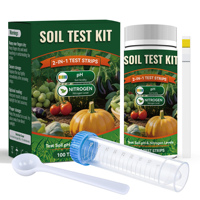 Bandelettes de test 2 en 1 pour l'analyse du pH et de l'azote du sol, pour l'analyse du sol des jardins et des fermes