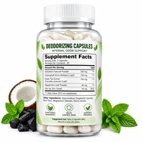 Capsules déodorantes naturelles à base de chlorophylle et d'extraits végétaux, formule complexe pour adultes, soin quotidien interne contre les odeurs corporelles