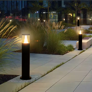 Zèle éclairage moderne étanche borne décor paysage led vintage jardin solaire pelouse lumière - Product Image 2