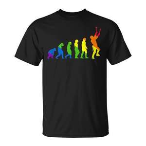 Camiseta Climber Alpinist Mountaineering Rainbow de manga corta con cuello redondo, unisex, para adultos, deportes y juegos, serigrafía - Product Image 1