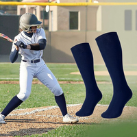 Chaussettes de baseball pour adultes, épaisses et rembourrées, longues, jusqu'au genou, absorption des chocs, entraînement sportif pour étudiants, chaussettes de baseball pour enfants