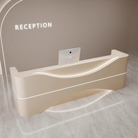 Table de bureau moderne, bureaux de travail, comptoir de réception pour salon de beauté, comptoir de réception de luxe pour supermarché, immeuble de bureaux
