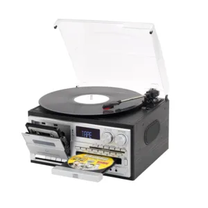 Großhandel AM FM Radio Vinyl Plattenspieler Phonograph Plattenspieler Aufnahme mit eingebauten Lautsprechern CD USB SD Tape Play
