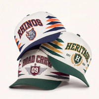 Gorra de Béisbol Personalizada 100% Algodón con Bloques de Color, Escudo Universitario 3D Bordado, Corona Blanca, Verde Marino, Venta al por Mayor, Gorras