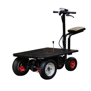 Truk Flatbed Listrik Tugas Berat dengan Kursi Lepas Pasang untuk Pengangkutan Semen dan Kerikil di Lokasi Konstruksi, Cocok untuk Gerobak Dorong - Product Image 1