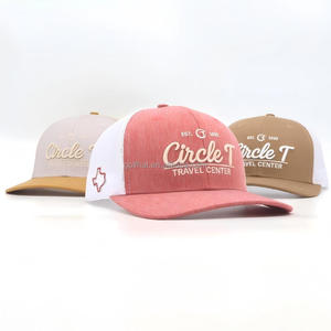 Casquette Trucker Richardson 112 en maille à 6 panneaux avec patch en cuir et patch brodé, logo personnalisé pour la chasse – Vente en gros - Product Image 3