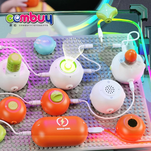 어린이를위한 만화 모양의 회로 구축 게임 DIY 전자 블록 과학 교육 플레이 세트 - Product Image 3