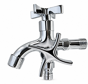 <span class=keywords><strong>Robinet</strong></span> mélangeur mural moderne en zinc léger pour machine à laver, avec <span class=keywords><strong>double</strong></span> tête <span class=keywords><strong>de</strong></span> <span class=keywords><strong>robinet</strong></span> et noyau <span class=keywords><strong>de</strong></span> valve en laiton - Product Image 1