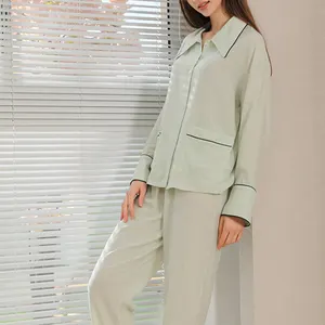 Custom Fashion Women, Sexy Sleepwear Nightwear 2 Pcs Pyjamas Sexy Lingerie Erotic Adult Silk Sleepwear/