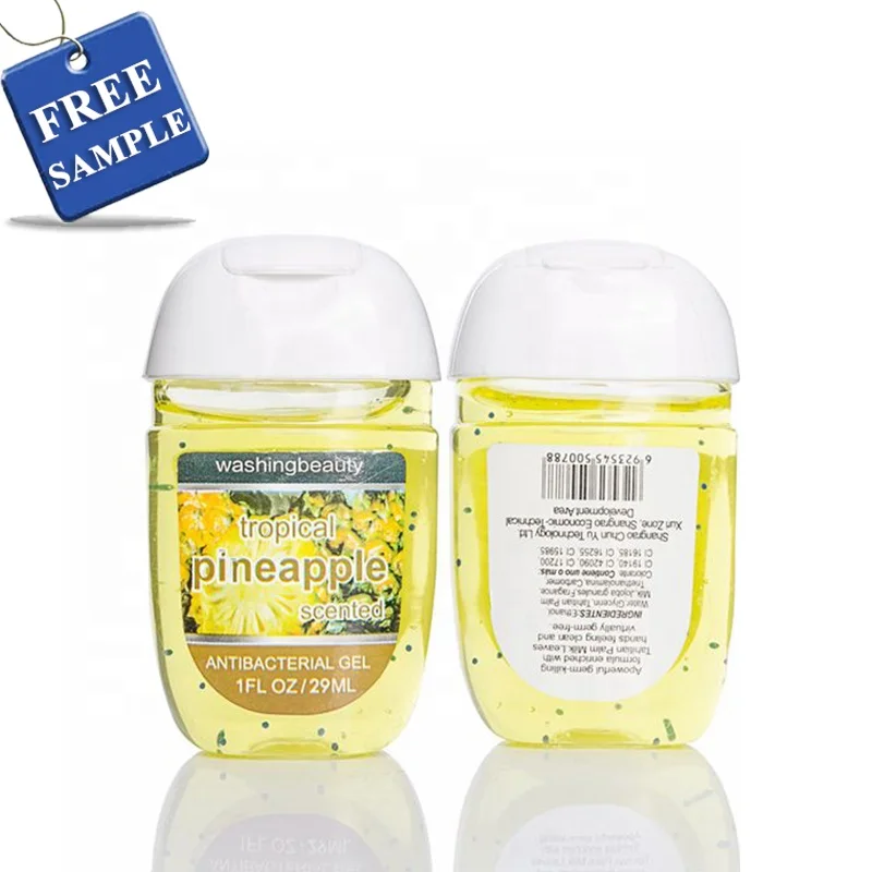 1 унция, ванночка и тело, портативный антибактериальный гель для рук, антисептики PocketBac, тропический ананас