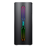 Casing Komputer Desktop SAMA OEM, ARGB Strip Depan ATX Sisi Kiri Penuh Akrilik PC