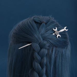 Épingle à cheveux rétro viking, nordique, étoile et lune, épée, style scandinave et norvégien, tendance mode - Product Image 4